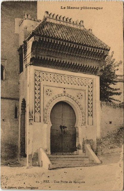 CPA AK MAROC FEZ Une Porte de Mosquée (38737)