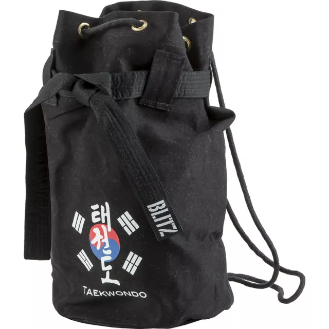 Bag Canvas Black Taekwondo Duffle Bag Wtf Itf Budo Dojo Tang On Do Korea