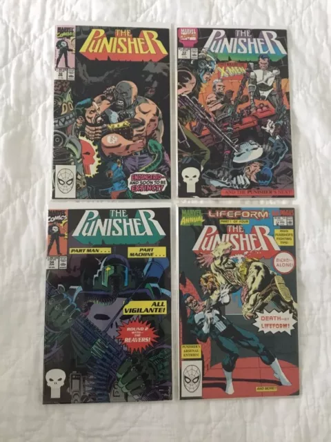 THE PUNISHER (Vol 2) Issues 32 to 34 + Annual 3 1990 - NM (9.4) or higher.