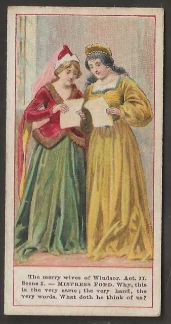 Ogdens-Shakespeare Series 1905 (Unnumb)-#37- Merry Wives Windsor Act Ii Scene I