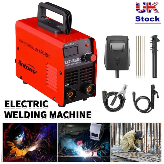 Portable Electric Welder 220V ZX7-250 DC Mini Stick Welding Machine with Mask UK