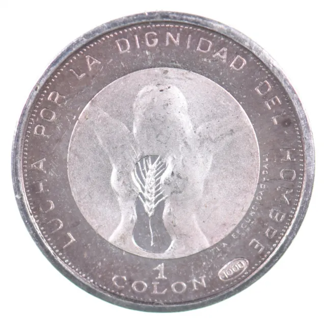 Roughly the Size of a Dime 1971 El Salvador 1 Colon World Silver Coin *320