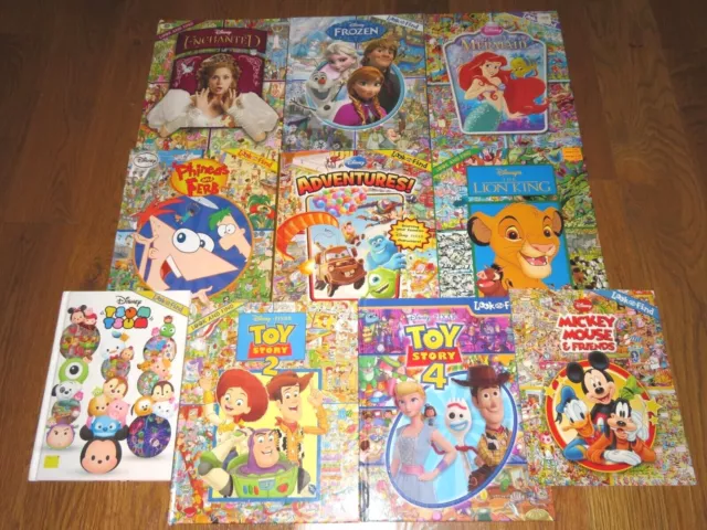 DISNEY Look & Find HARDCOVER (1 Paperback) Children's Activity BOOK LOT of 10