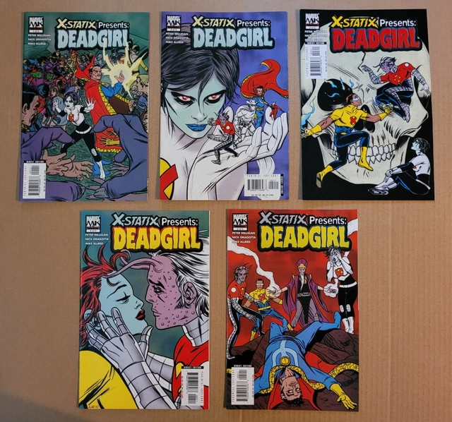 X-Statix Presents Dead Girl 1 2 3 4 5 Complete 2006 Set Hi-Grade Marvel Lot of 5