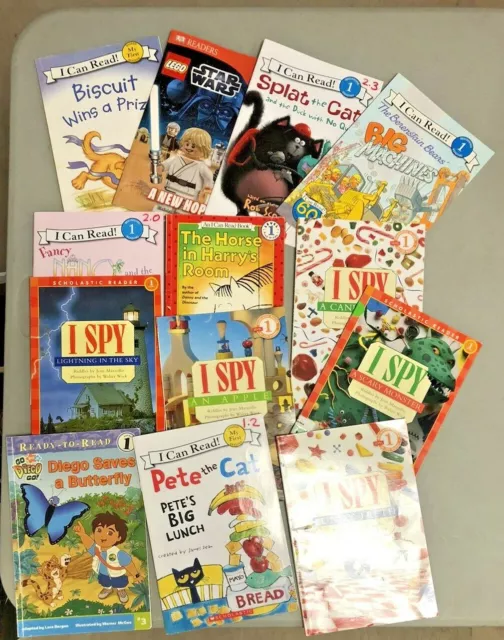 Lot of 10 Level 1 Ready to-I Can Read-Step into Reading-Learn Read Books MIX