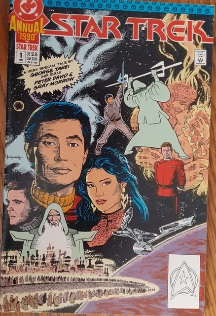 Star Trek  Annual #1 (DC Comics, 1990) VF.story co-wrote by George Takei.