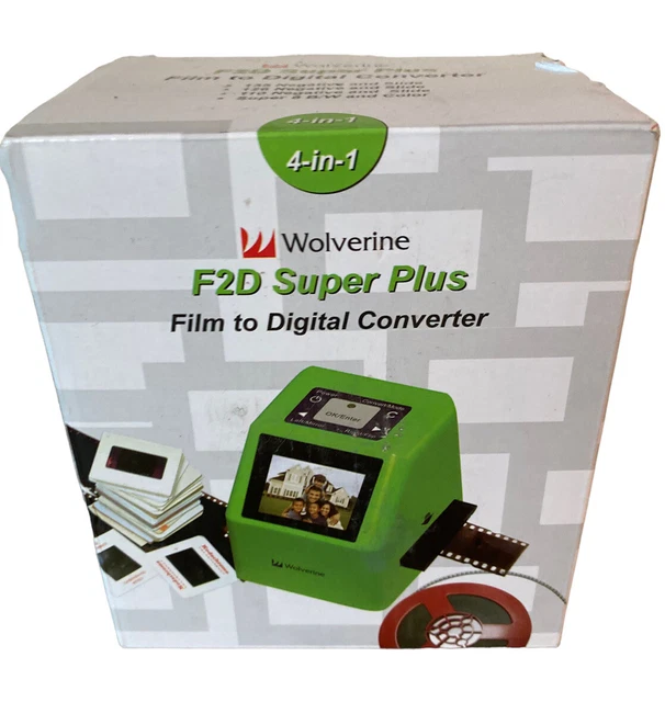 Wolverine F2D Super Plus Film To Digital Converter 35mm 126 110 Super 8