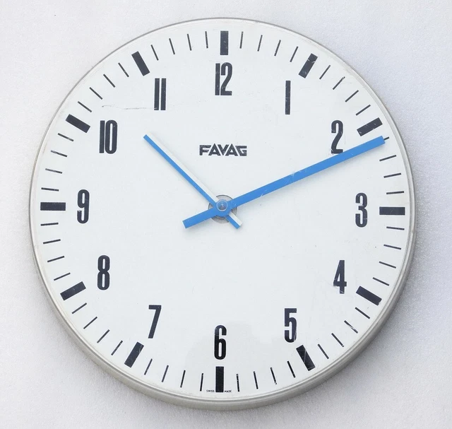 Groß Vintage Favag Neuchatel Swiss Schiff Marine Sklave Uhr Elektrische