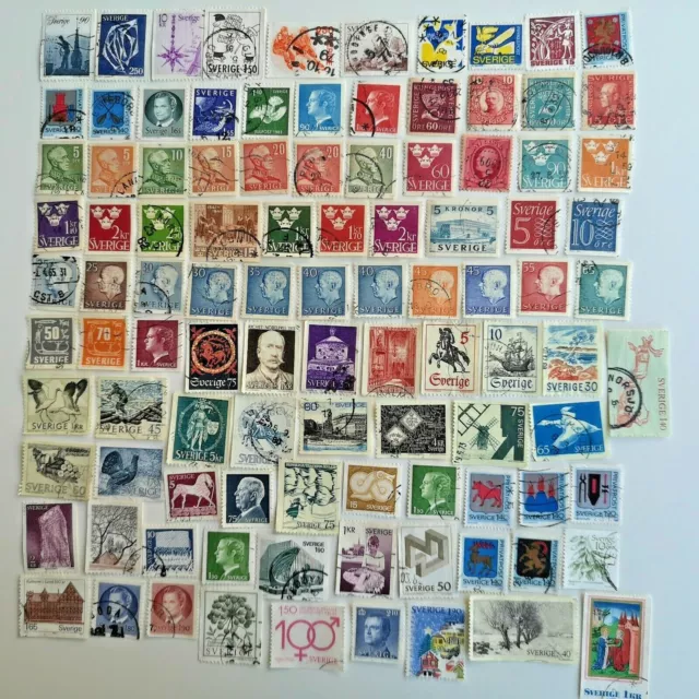 Sweden Stamps Collection - 100 to 2500 Different Stamps