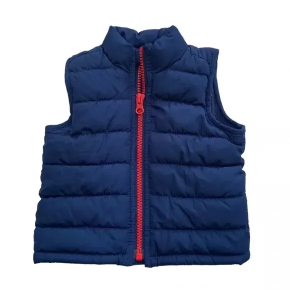 Old Navy Vest Baby Size 3 to 6 Months Frost Free Puffer Blue