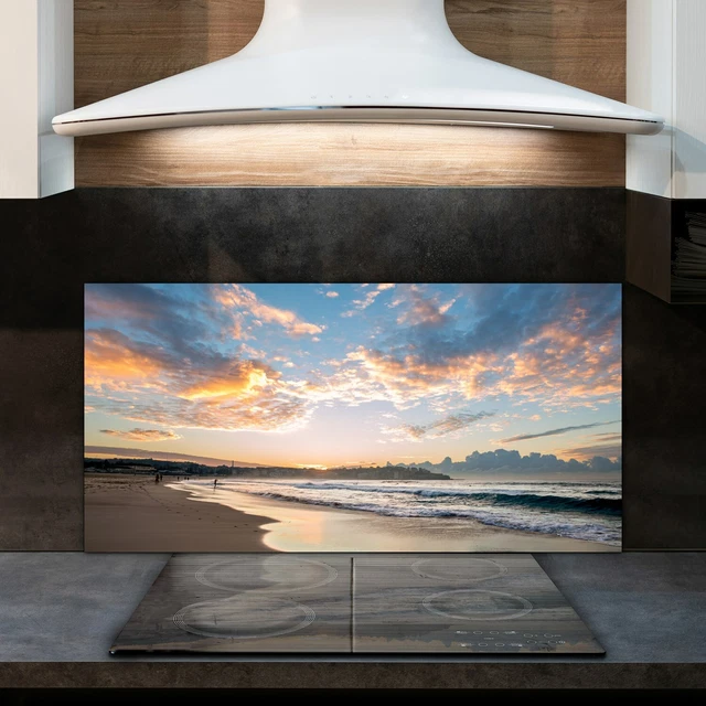 Panneau De Cuisine En Verre Tulup - 120x60 Cm - Thème Plage Tropicale - Vert