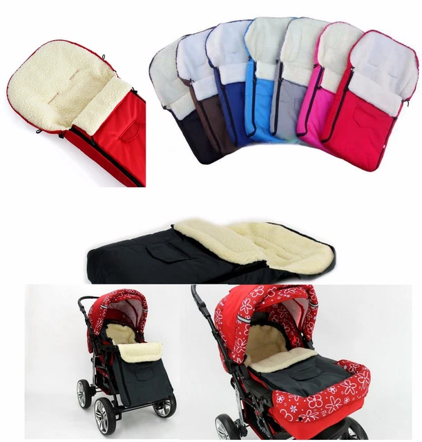 Universal Sheep Wool Footmuff Cosy Toes Fit Buggy Pushchair Stroller Pram