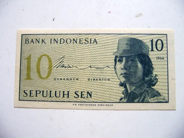Indonesia 10 sen banknote, 055109