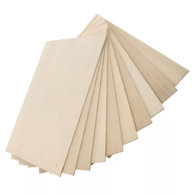 10 Pcs Basswood Board Rectangle Wooden Boards DIY for Crafts Unfinished