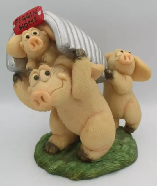 Piggin' Moving by David Corbridge (1999) Handmade Pig Ornament