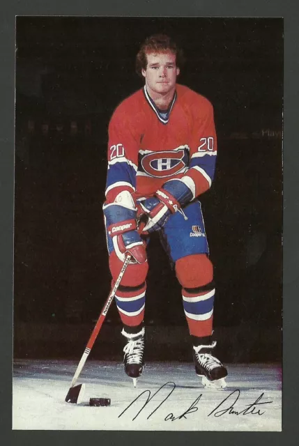 Mark Hunter Montreal Canadiens Team Issued Hockey Postcard