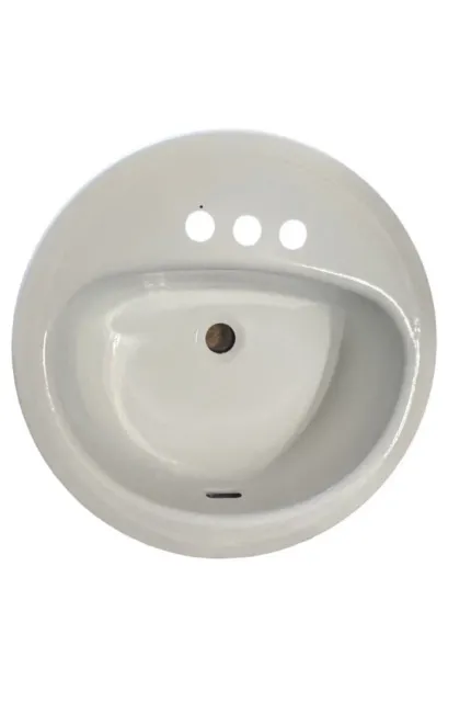 Bootz 021-2435-00 Laurel White Porcelain/Steel Lavatory Sink 7-13/16 Hx19 W in.