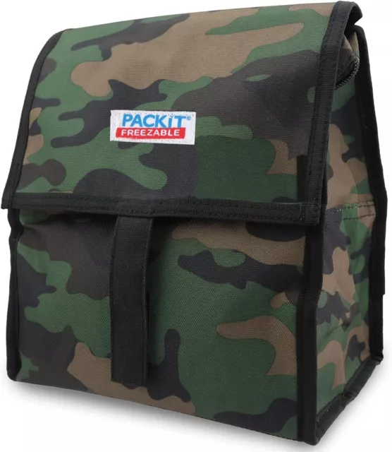 PackIt Freezable Lunch Bag with Zip Closure, Classic Camo (PKT-PC-CAM)