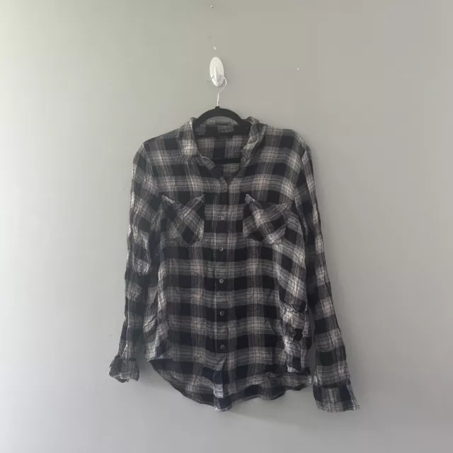 Lucky Brand plaid flannel shirt button up size large