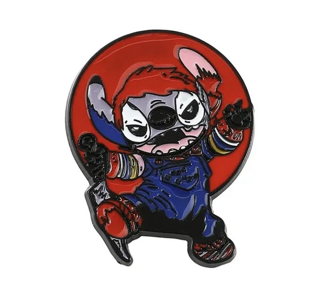 Stitch Grumpy Meter Pin DISNEY LILO & Stitch Pin enamel pin Stitch Trading Pins Mash Up Chucky ...