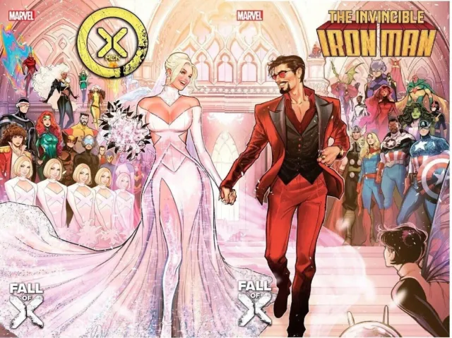 X-Men v.6 # 26 & The Invincible Iron Man v.5 # 10 - Connecting Cover A - WEDDING
