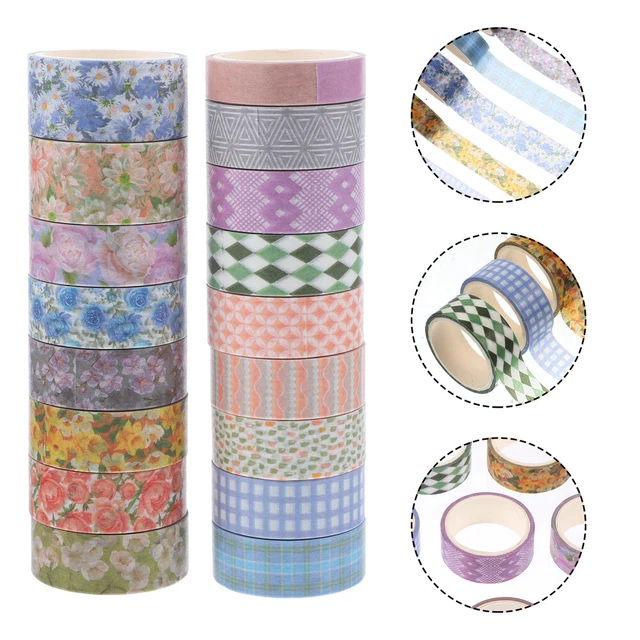 17 rouleaux de ruban de motif de fleur délicat bricolage de la main de la main 10