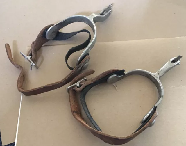 Vintage Antique Pair of Western Cowboy Spurs Marked Japan