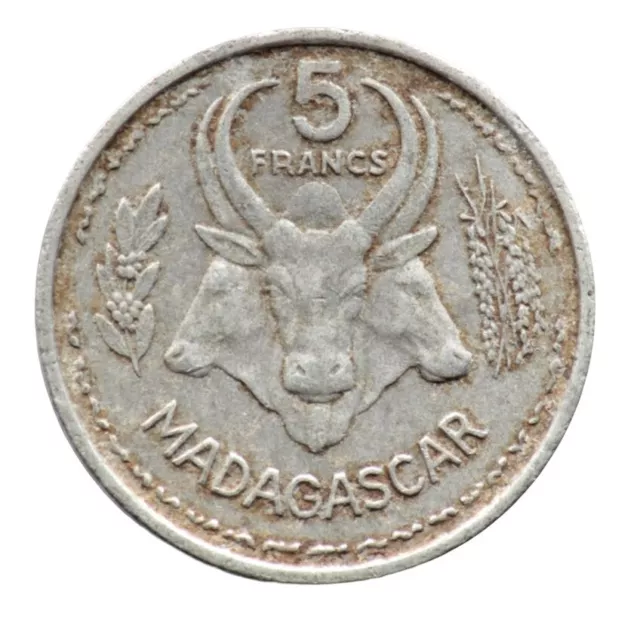 5 FRANCS 1953 MADAGASCAR - Alu