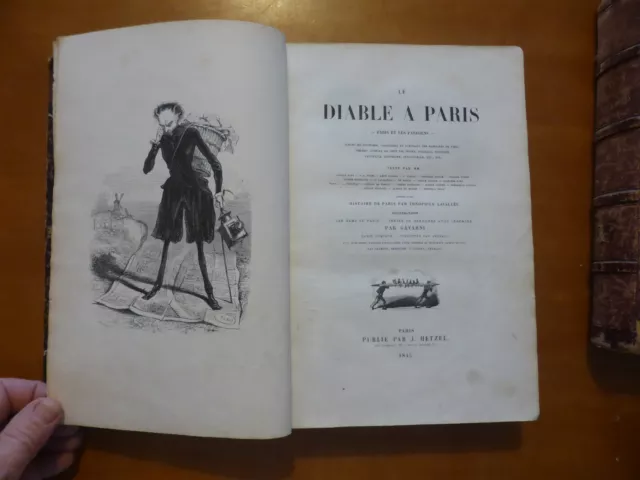 Le diable a Paris Gavarni Hetzel 1845-1846 2 volumes  edition originale