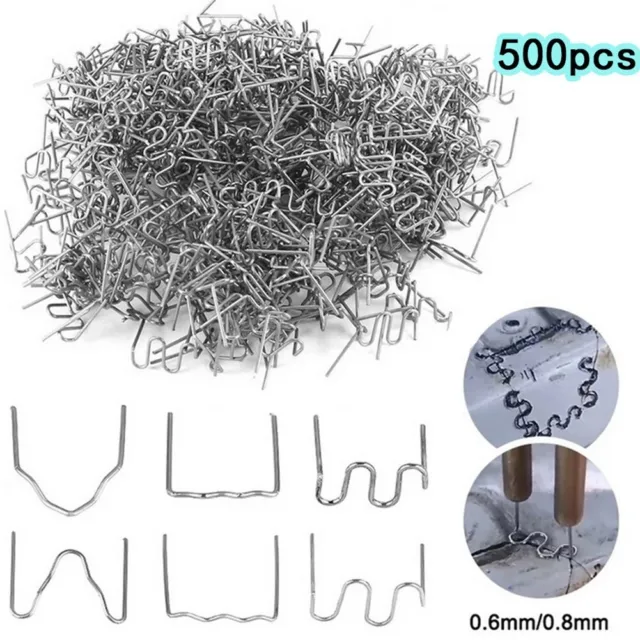 500Pk 0.6/0.8mm Chaud Agrafeuse Agrafes for Pare-Choc Plastique Welder Repair D