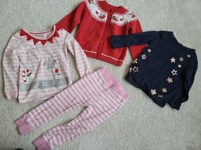 Girls 2-3 Christmas Bundle. Next, M&s, Matalan. Christmas Jumper,pyjamas, Top