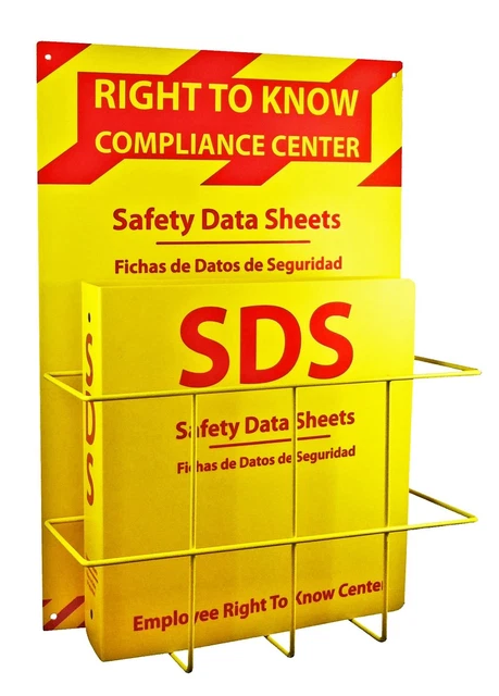 SDS Compliance Center - Bilingual Right to Know Station - 2" Binder with Wall...