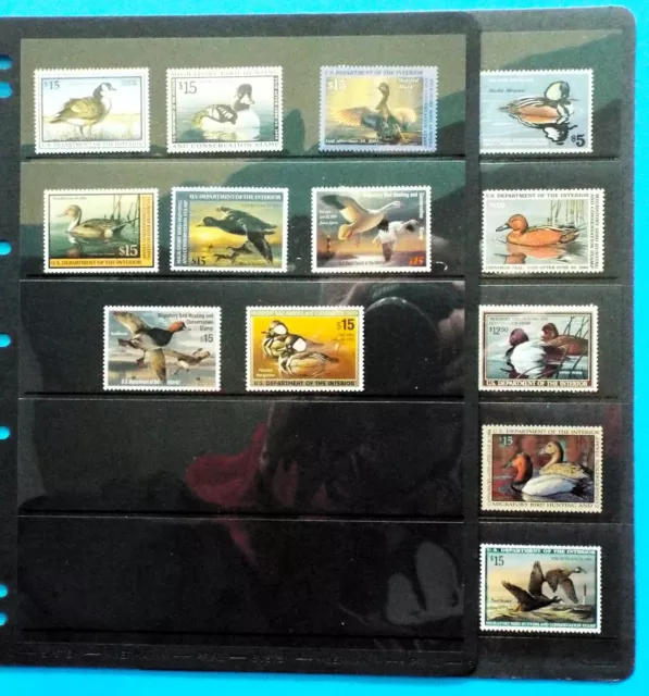 23 US Federal Duck Stamps RW43 RW72 OG Mint Hinged MH