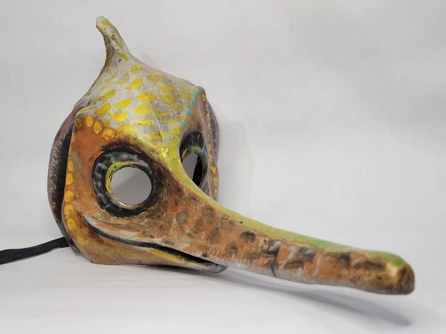 Plague Doctor Handmade &signed  BEAUTIFULLY creepy Mardi Gras Halloween mask