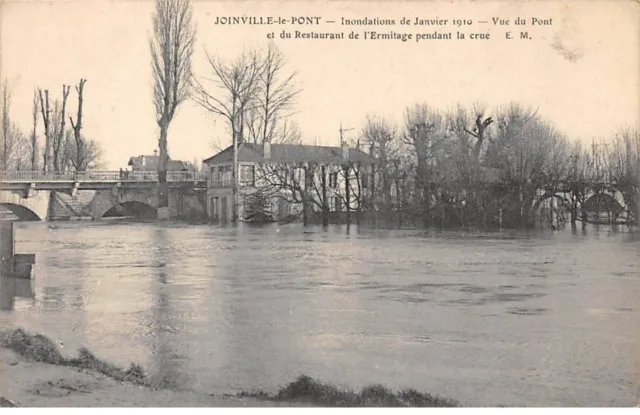 94 - JOINVILLE LE PONT - SAN52220 - Inondations de janvier 1910 - Vue du Pont e