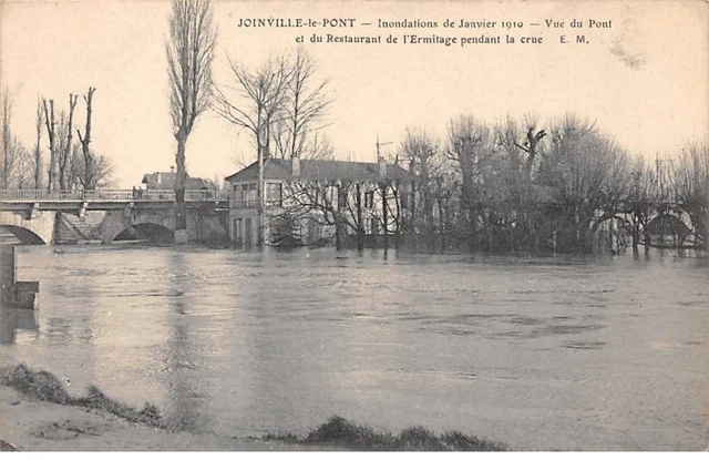 94 - JOINVILLE LE PONT - SAN52220 - Inondations de janvier 1910 - Vue du Pont e
