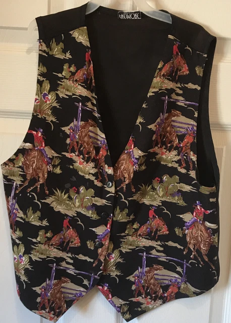 Ardmore Childs Cowboy Western Vest Vintage Horses Buckaroos See Measurements