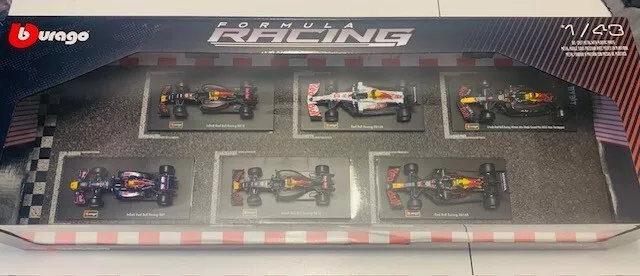 Burago Formula 1 Red Bull - Die Cast Racing Cars 1:43 (6-Pack Set)