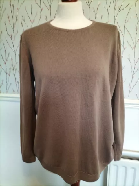 Vintage St Michaels Pure New Wool Brown Jumper- Size 16