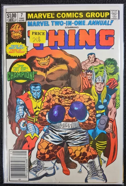 Marvel Two In One Annual Starring The Thing 7 1st App Of Champion 1982