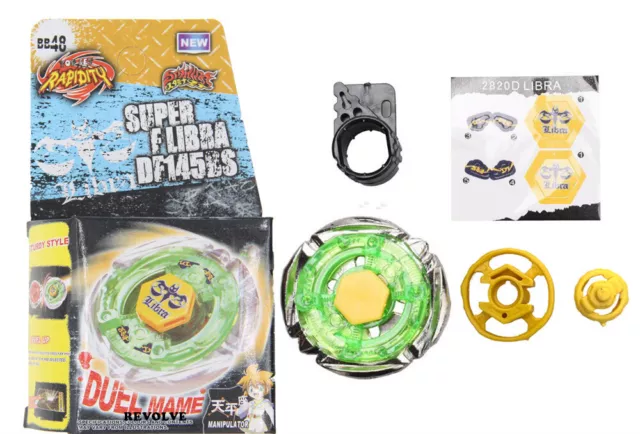 Beyblade Metal Fusion BB-48 Flame Libra Spinner with Launcher Arena Rapidty