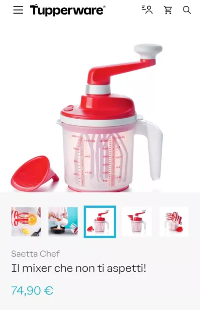 Tupperware: Saetta Chef - Monta Amalgama In Pochi Secondi Speedy Chef Easy Mix 2