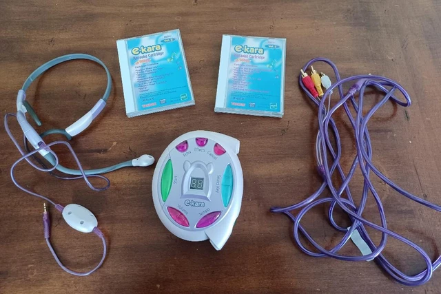 E-Kara Real Karaoke Singing Game w/ Pro Headset, AV Cables & 2 Cartridges