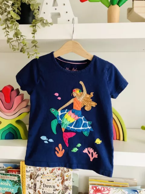 Mini Boden Girls Appliqué T Shirt Age 4-5 Years