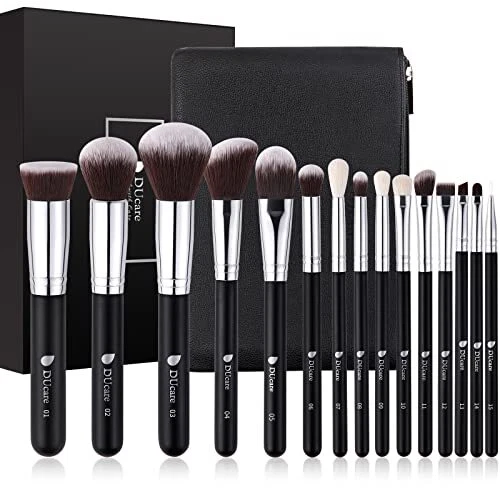 DUcare Pennelli Make Up Set 15Pcs Pennelli Trucco Professionali Set di pennel...