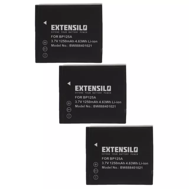 3x Battery for Samsung IA-BP125 BP125A AD43-00197A IA-BP125A 1250mAh