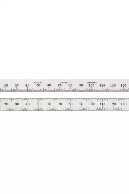 Starrett C330-150 Flexible Steel Ruler with Millimeter Graduations, 150mm Length
