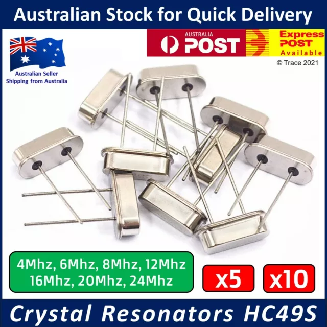 HC49S Crystal Oscillator Resonator 4Mhz 6Mhz 8Mhz 12Mhz 16Mhz 20Mhz 24Mh