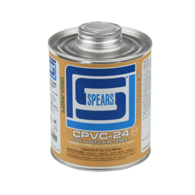 Spears CPVC24G-020 Gray Heavy Body CPVC Cement, 1 Pint