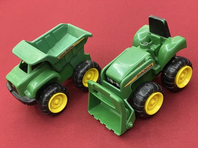 Lot De Jouets Anciens En Plastique – Camions, Tracteurs, Locomotives – W. Germany – Occasion